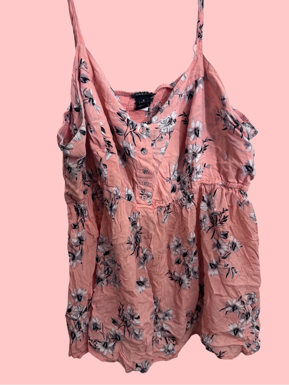 torrid Pink Floral Spaghetti Strap Camisole